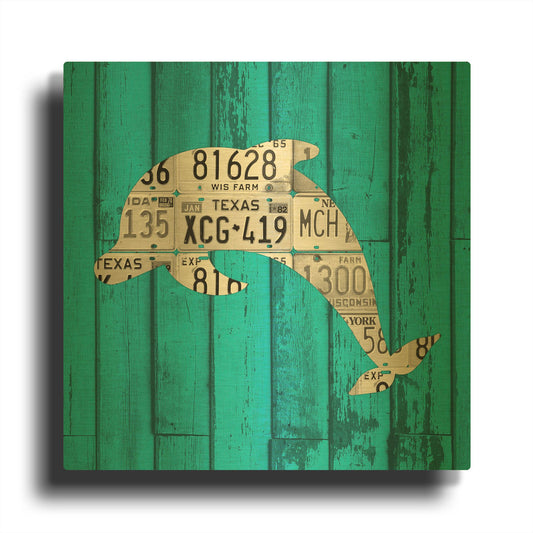 'Dolphin' By Design Turnpike Gold Metal Wall Art