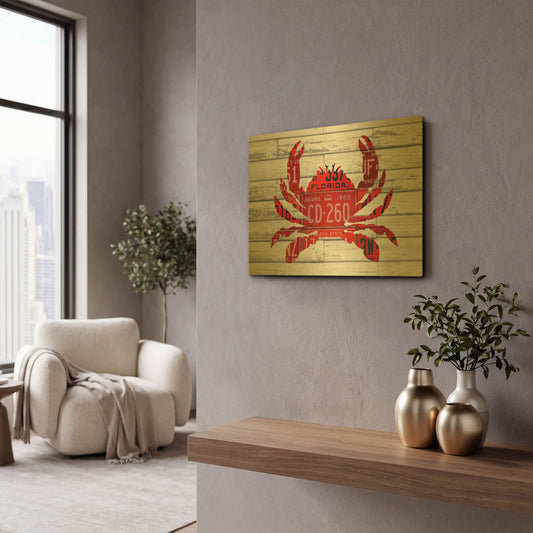 'Crab' By Design Turnpike Gold Metal Wall Art