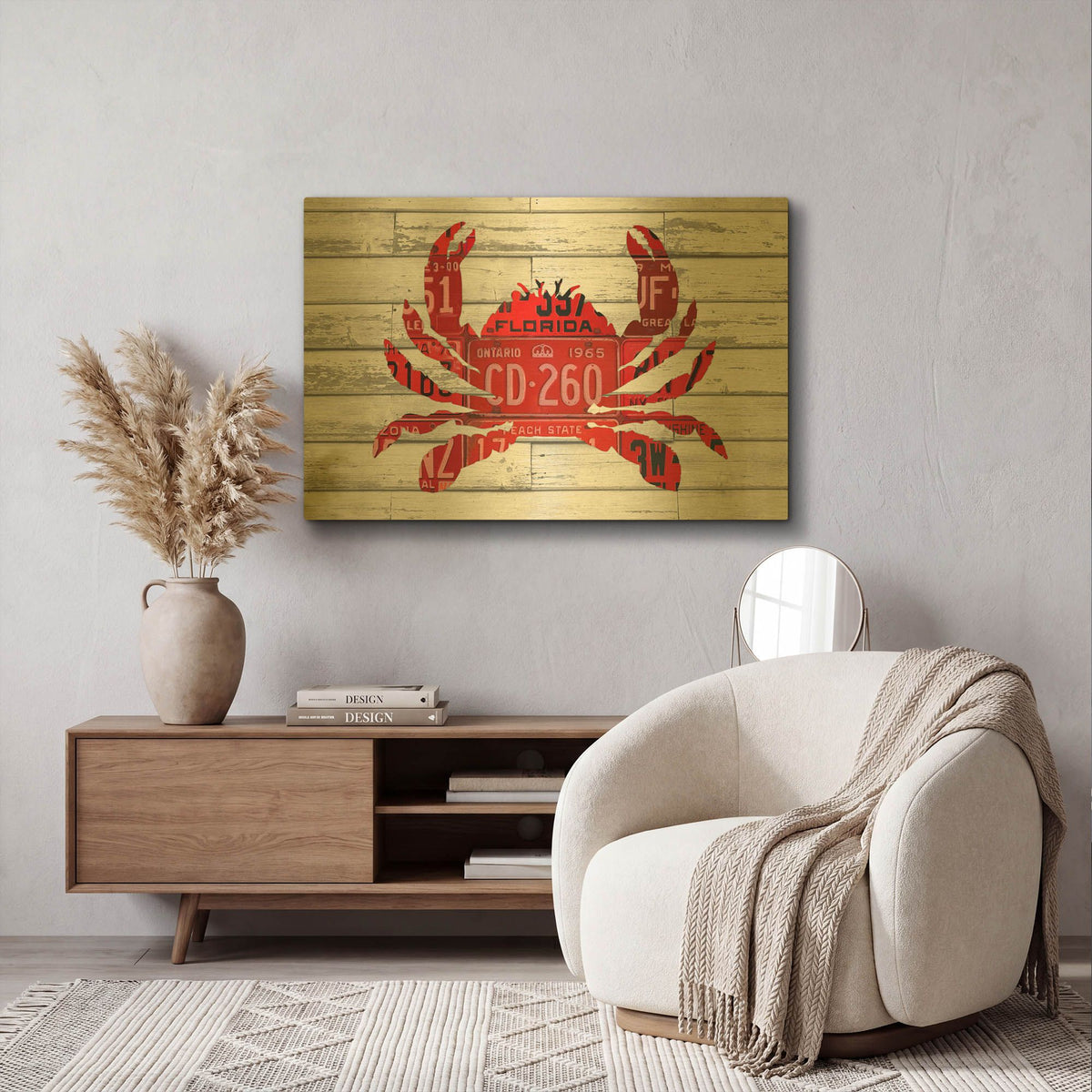 'Crab' By Design Turnpike Gold Metal Wall Art