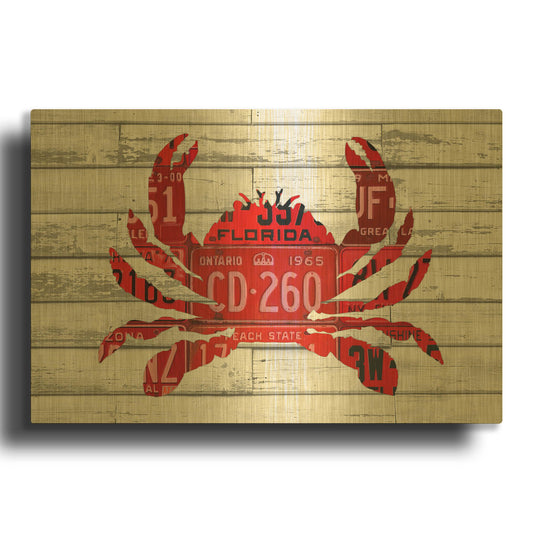 'Crab' By Design Turnpike Gold Metal Wall Art