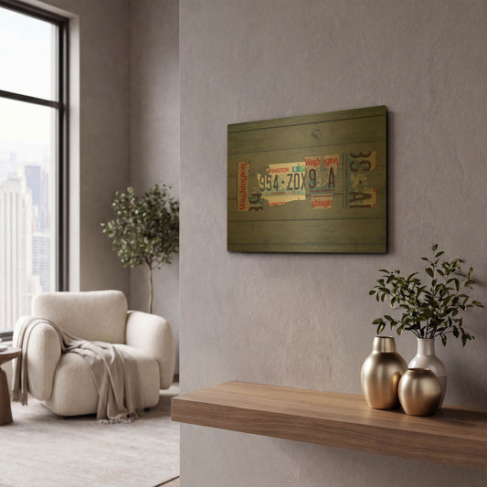 'WA State Love' By Design Turnpike Gold Metal Wall Art