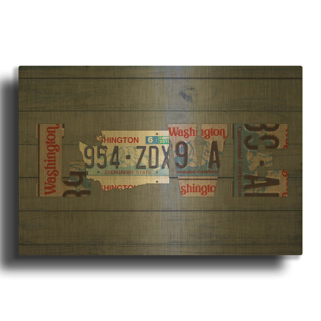 'WA State Love' By Design Turnpike Gold Metal Wall Art
