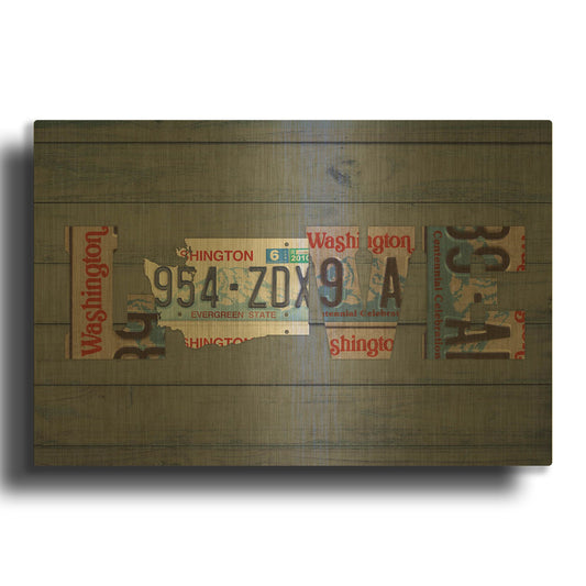 'WA State Love' By Design Turnpike Gold Metal Wall Art