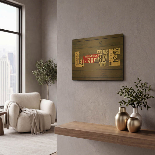 'TN State Love' By Design Turnpike Gold Metal Wall Art