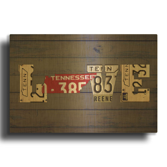 'TN State Love' By Design Turnpike Gold Metal Wall Art