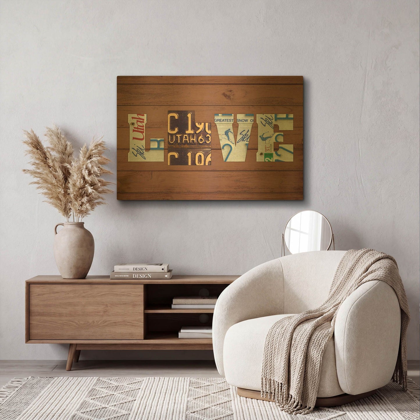 'UT State Love' By Design Turnpike Gold Metal Wall Art