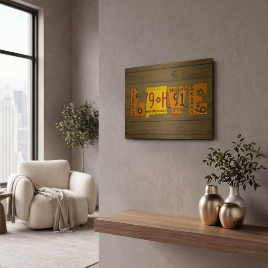 'NM State Love' By Design Turnpike Gold Metal Wall Art