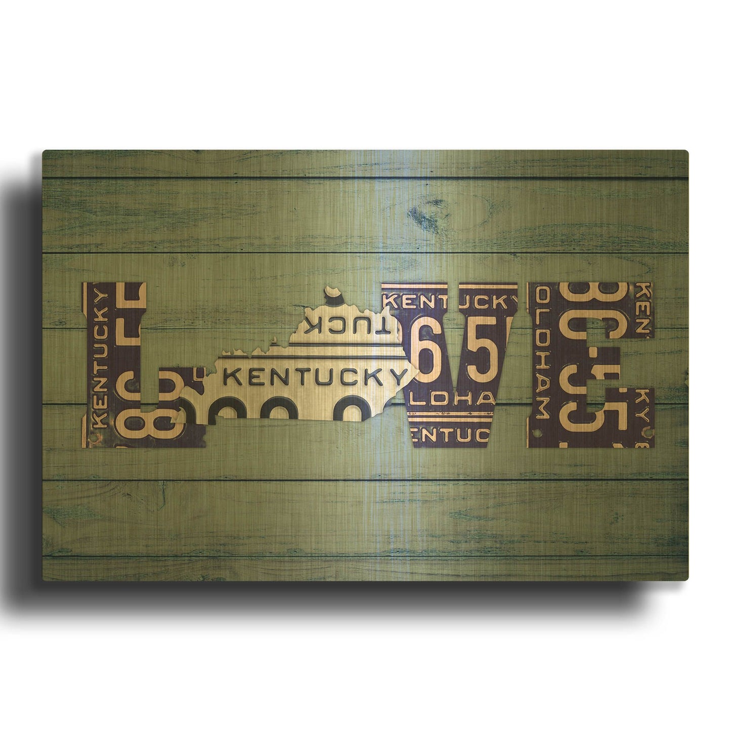 'KY State Love' By Design Turnpike Gold Metal Wall Art