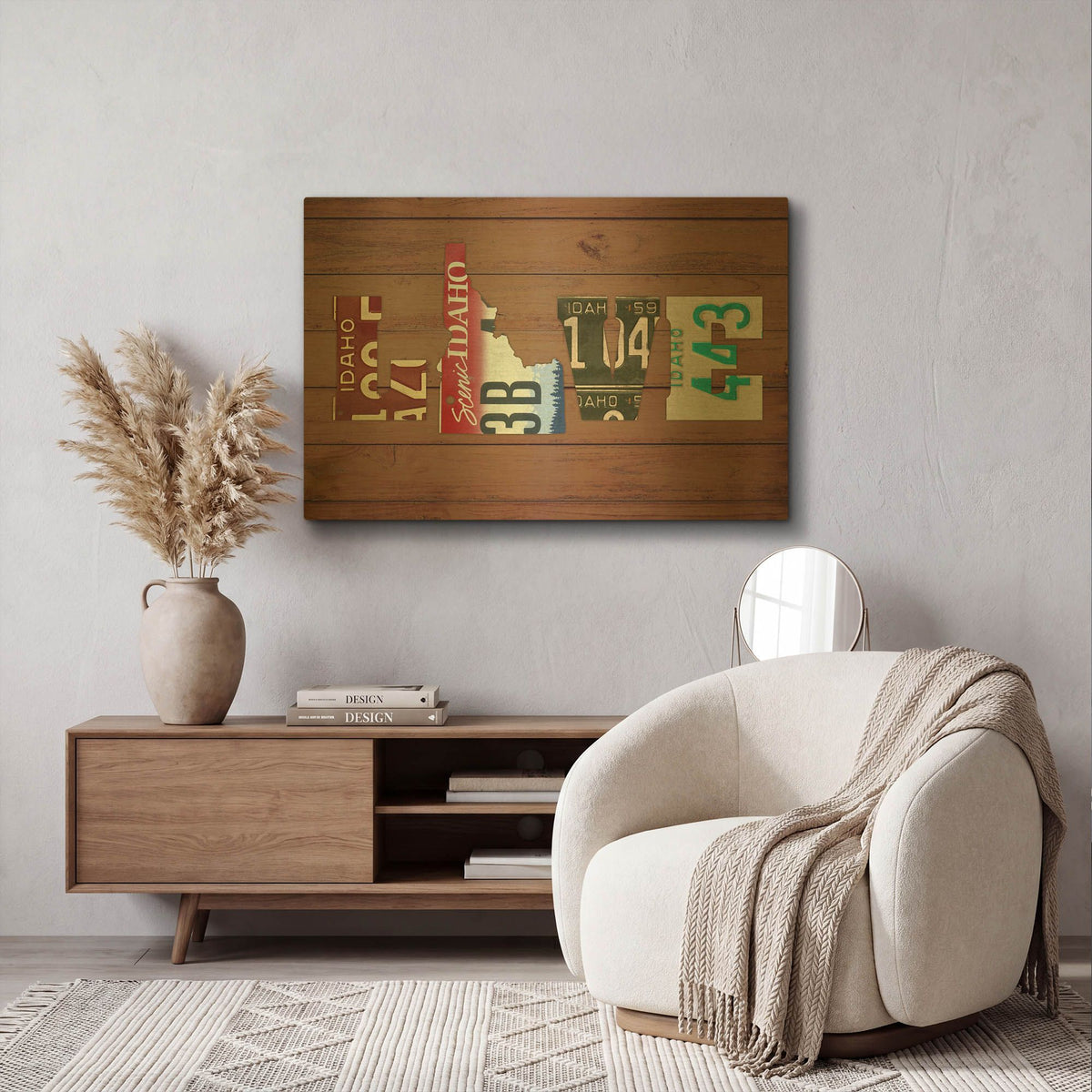 'ID State Love' By Design Turnpike Gold Metal Wall Art