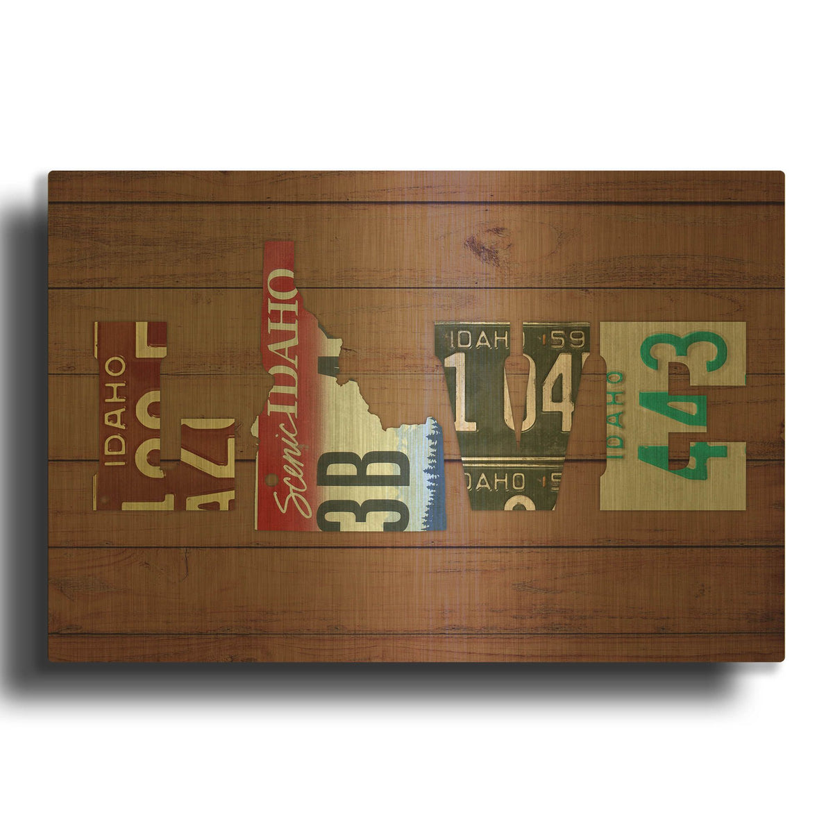 'ID State Love' By Design Turnpike Gold Metal Wall Art