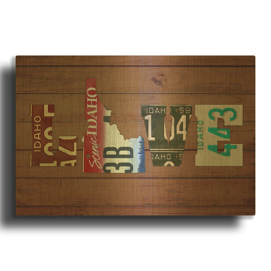 'ID State Love' By Design Turnpike Gold Metal Wall Art