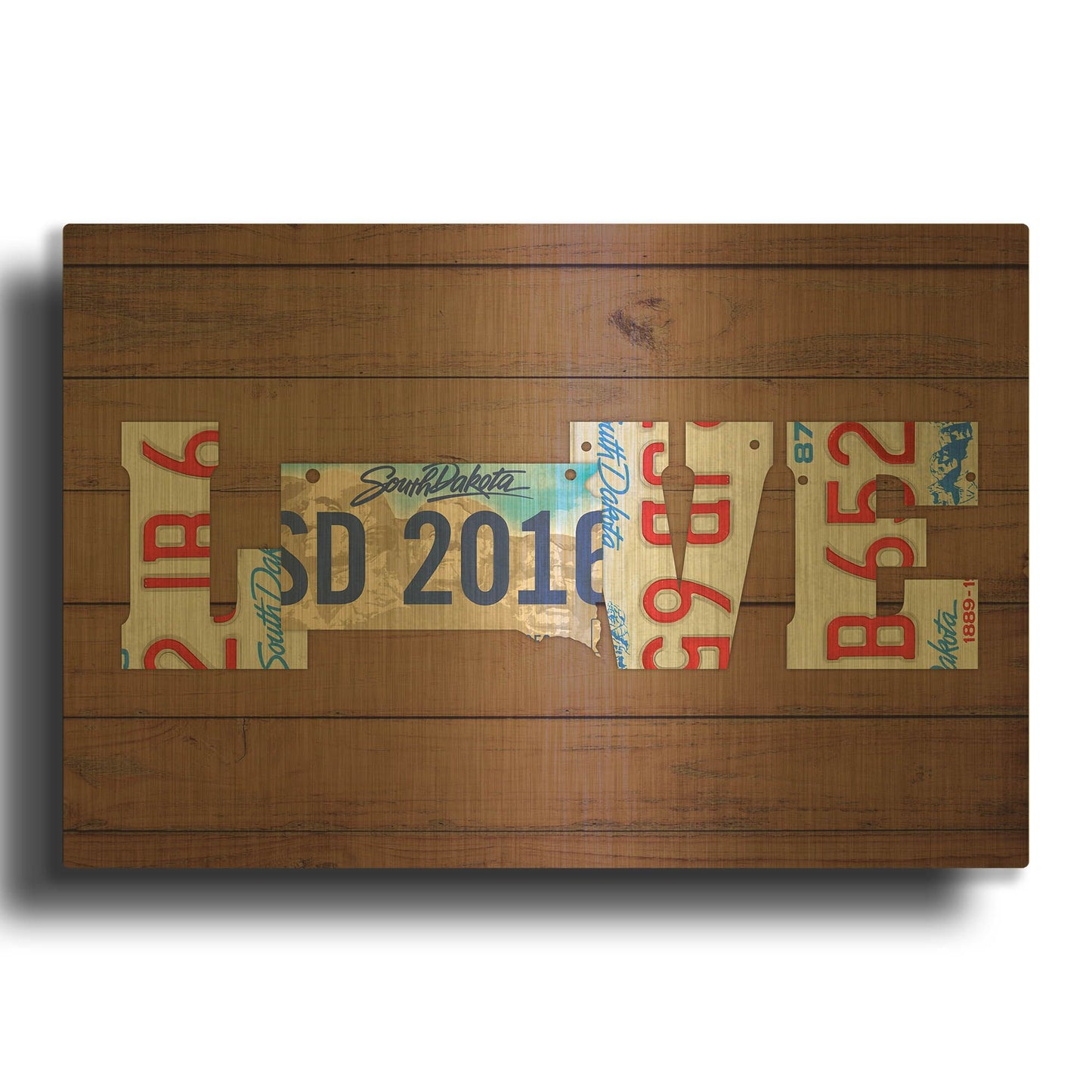 'SD State Love' By Design Turnpike Gold Metal Wall Art