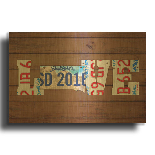 'SD State Love' By Design Turnpike Gold Metal Wall Art