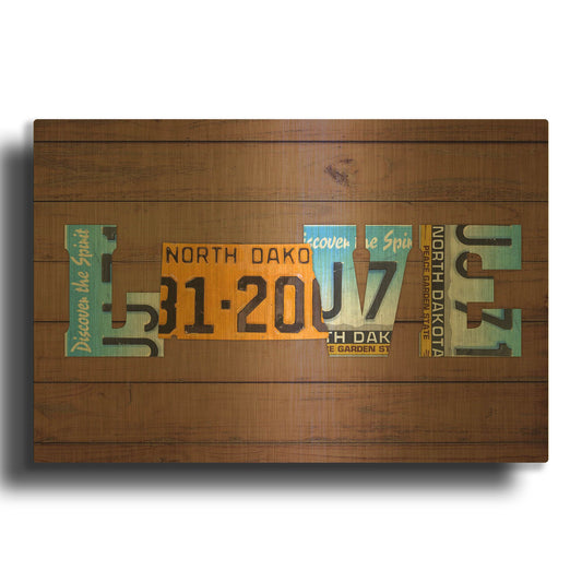 'ND State Love' By Design Turnpike Gold Metal Wall Art
