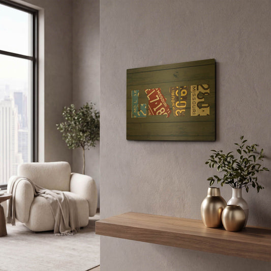 'MO State Love' By Design Turnpike Gold Metal Wall Art
