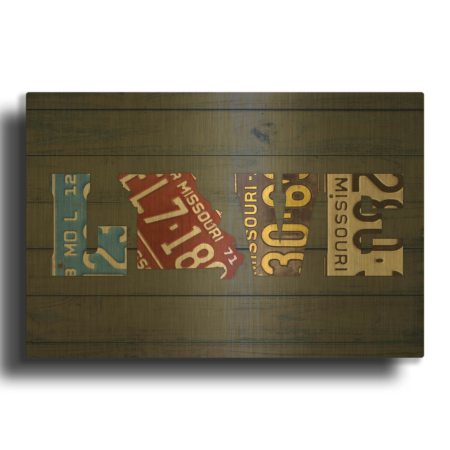 'MO State Love' By Design Turnpike Gold Metal Wall Art