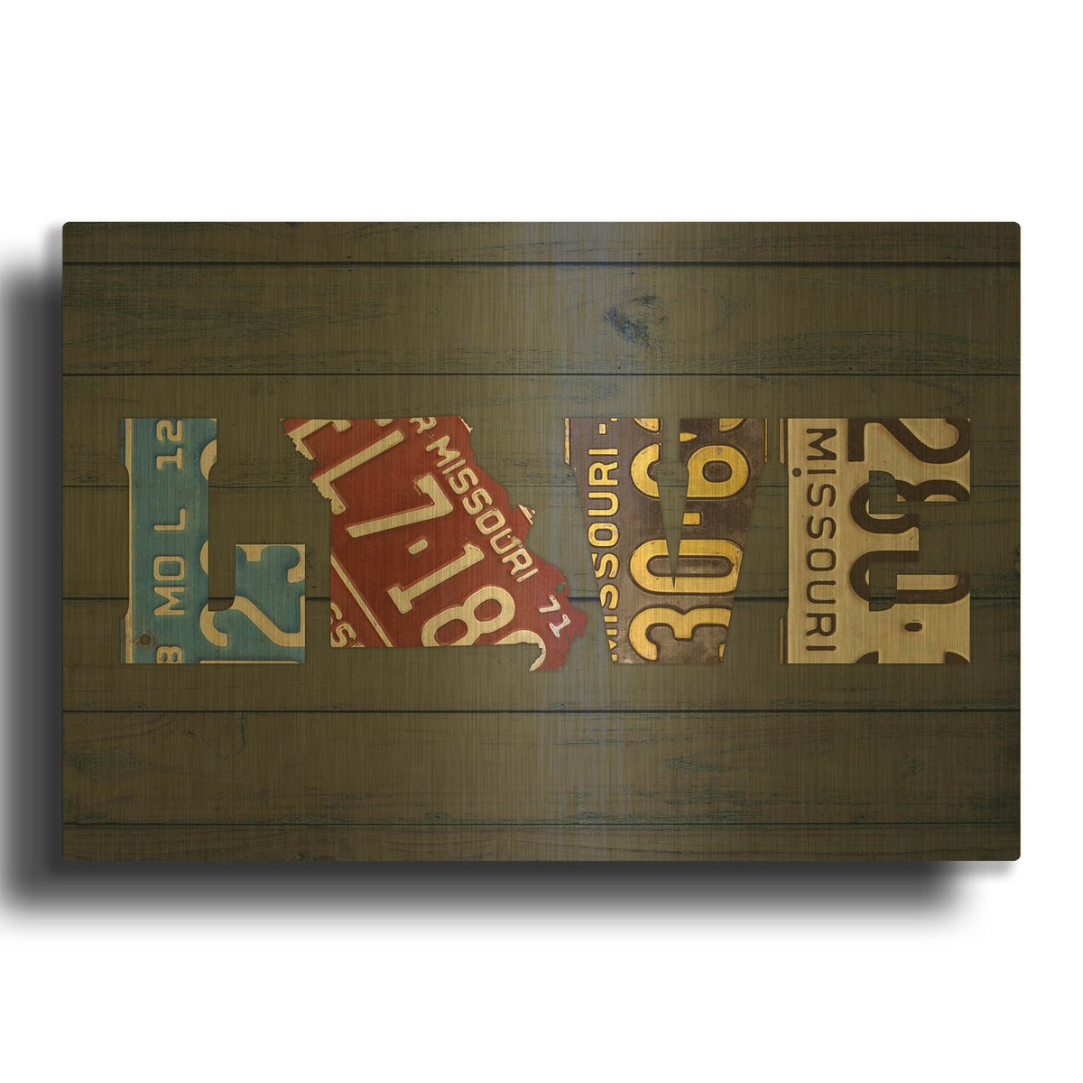 'MO State Love' By Design Turnpike Gold Metal Wall Art