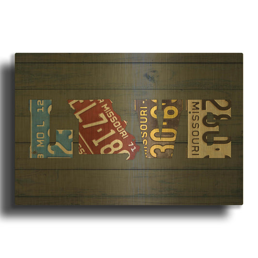 'MO State Love' By Design Turnpike Gold Metal Wall Art