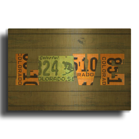 'CO State Love' By Design Turnpike Gold Metal Wall Art