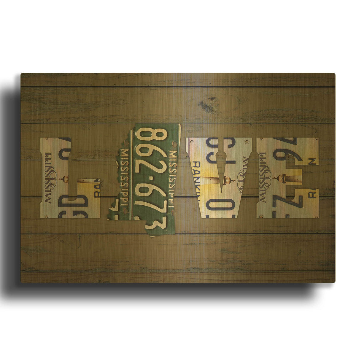 'MS State Love' By Design Turnpike Gold Metal Wall Art