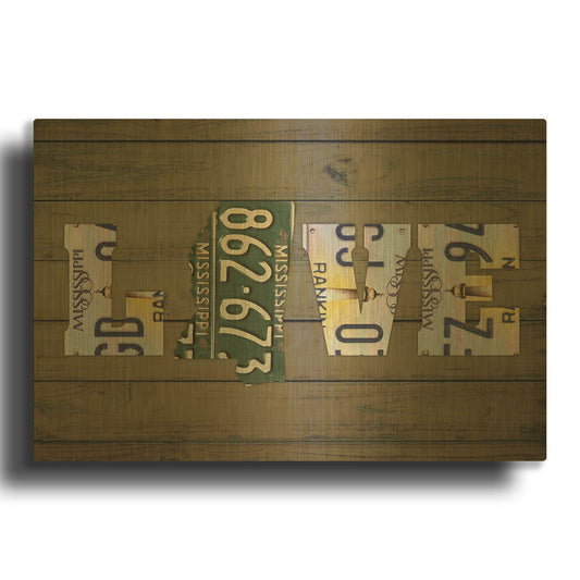 'MS State Love' By Design Turnpike Gold Metal Wall Art