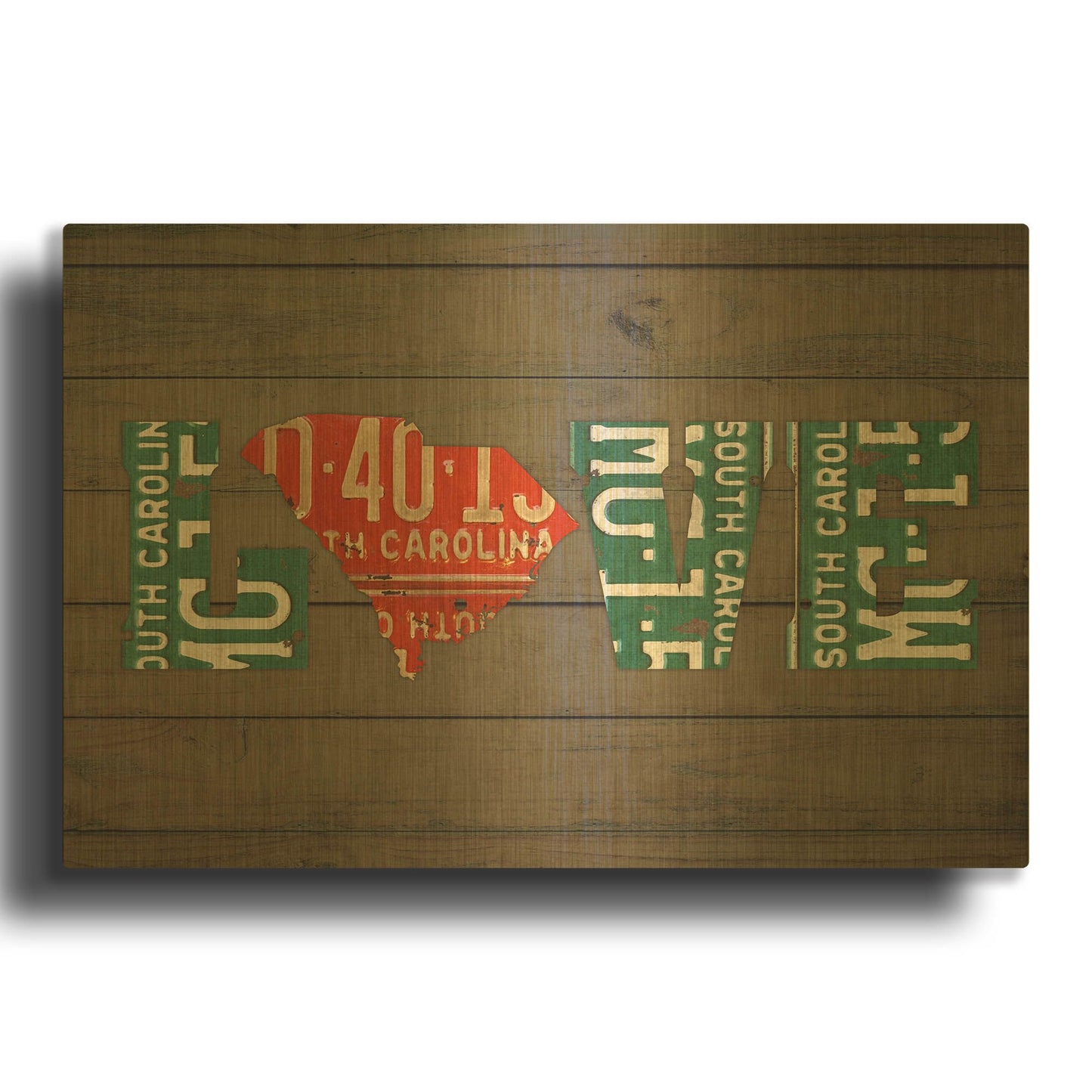 'SC State Love' By Design Turnpike Gold Metal Wall Art