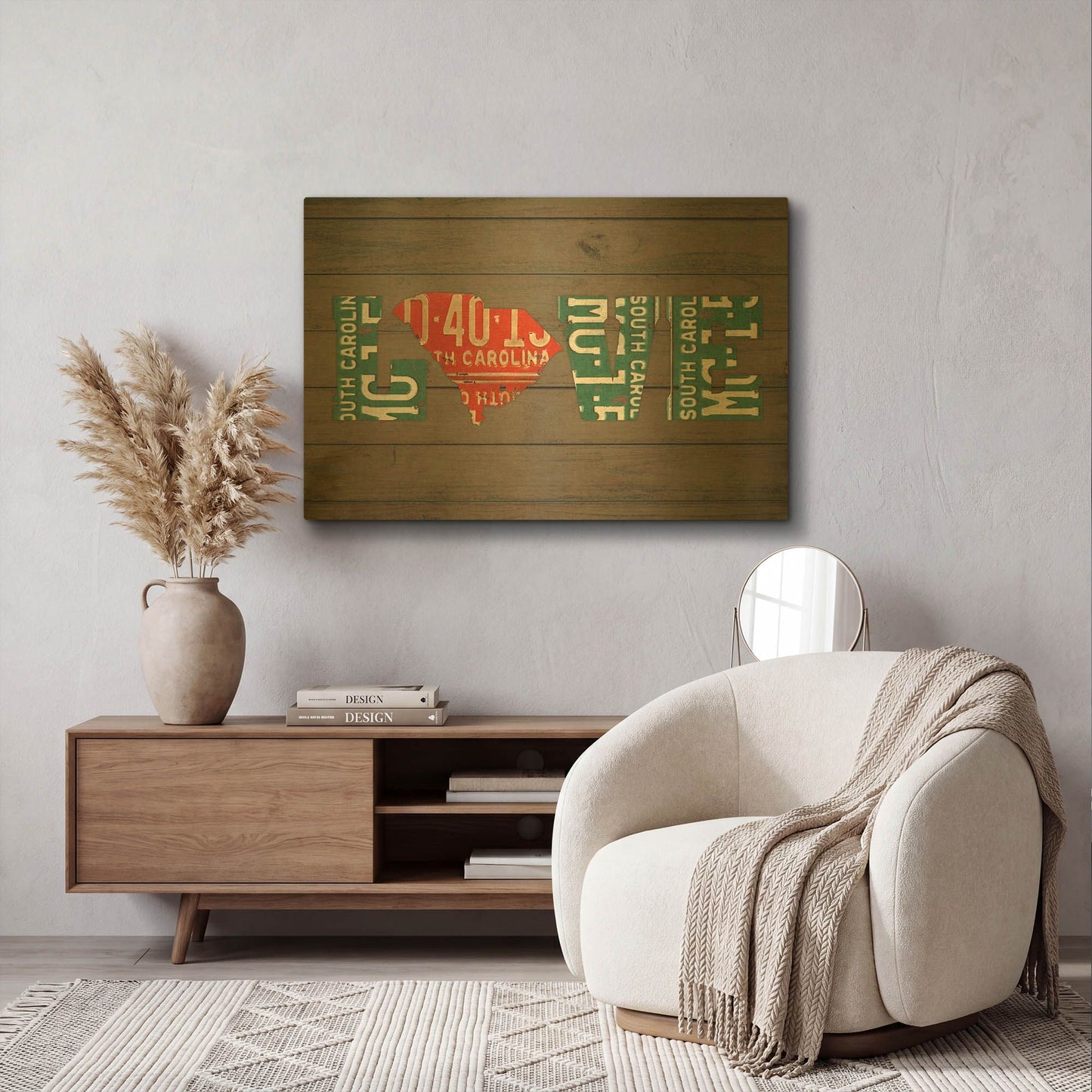 'SC State Love' By Design Turnpike Gold Metal Wall Art