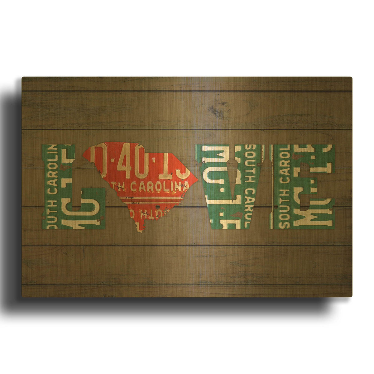 'SC State Love' By Design Turnpike Gold Metal Wall Art