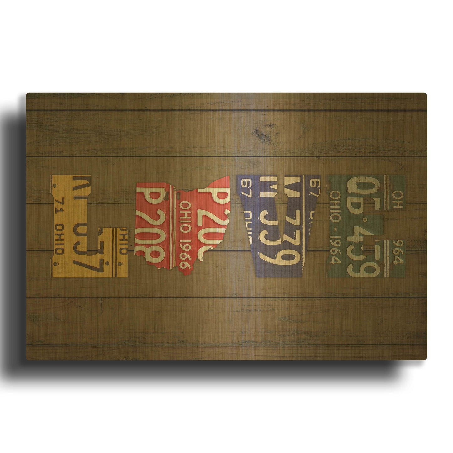 'OH State Love' By Design Turnpike Gold Metal Wall Art