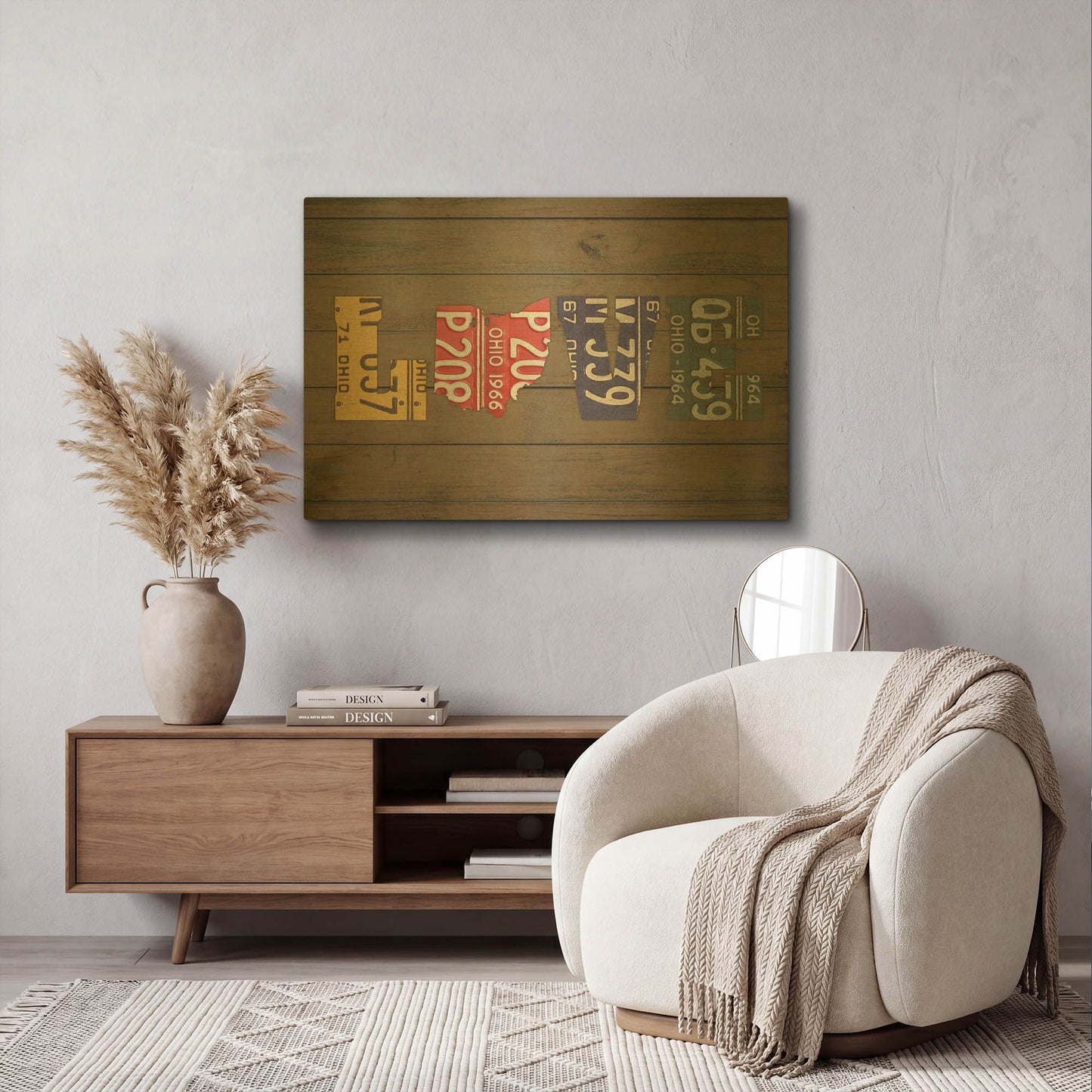 'OH State Love' By Design Turnpike Gold Metal Wall Art
