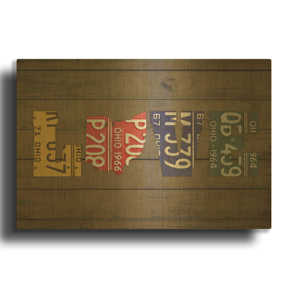 'OH State Love' By Design Turnpike Gold Metal Wall Art