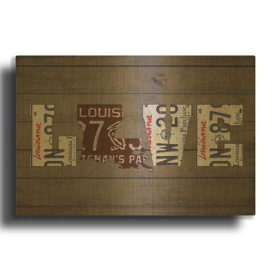 'LA State Love' By Design Turnpike Gold Metal Wall Art