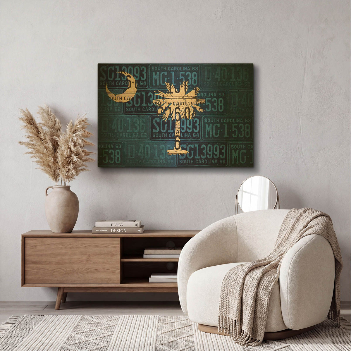 'South Carolina State Flag' By Design Turnpike Gold Metal Wall Art