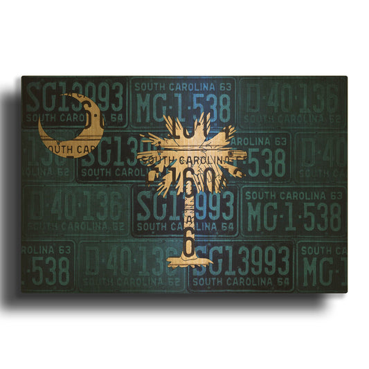 'South Carolina State Flag' By Design Turnpike Gold Metal Wall Art