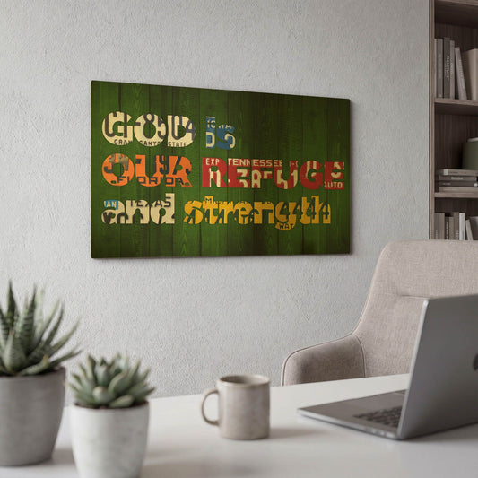 'Ps 461' By Design Turnpike Gold Metal Wall Art