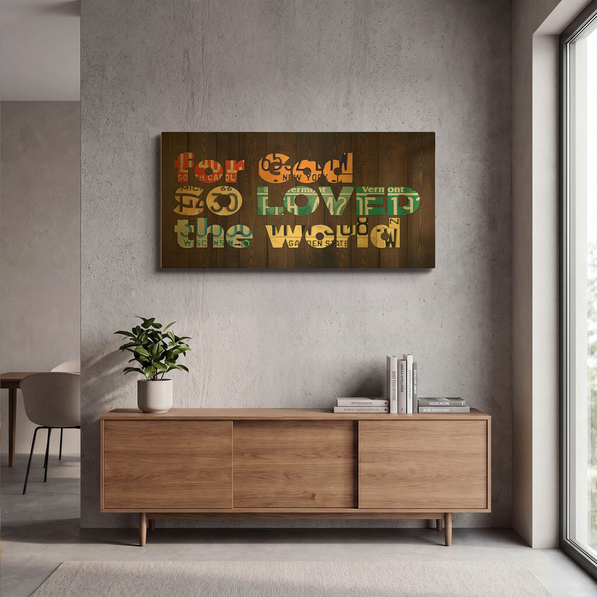 'John 316' By Design Turnpike Gold Metal Wall Art