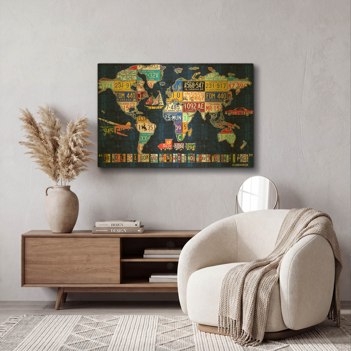 'World Map 2016 Augustine' By Design Turnpike Gold Metal Wall Art