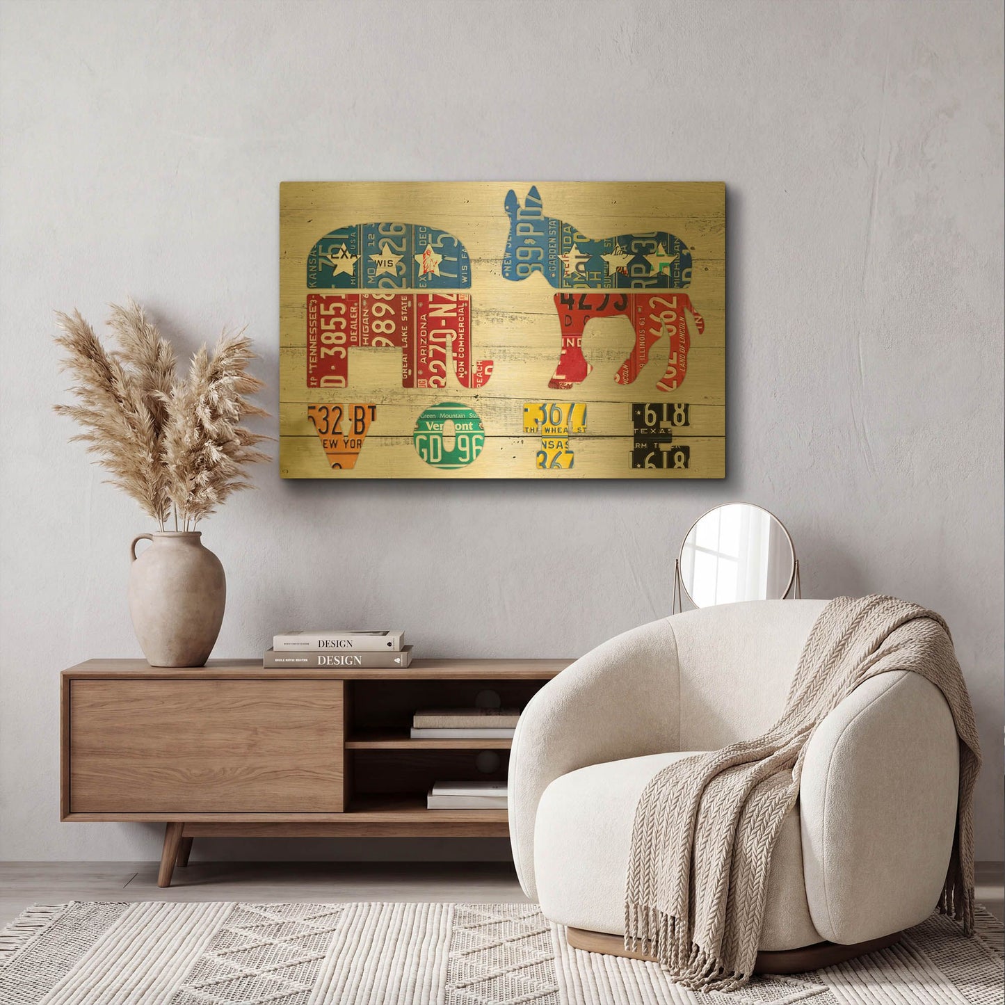'Vote' By Design Turnpike Gold Metal Wall Art