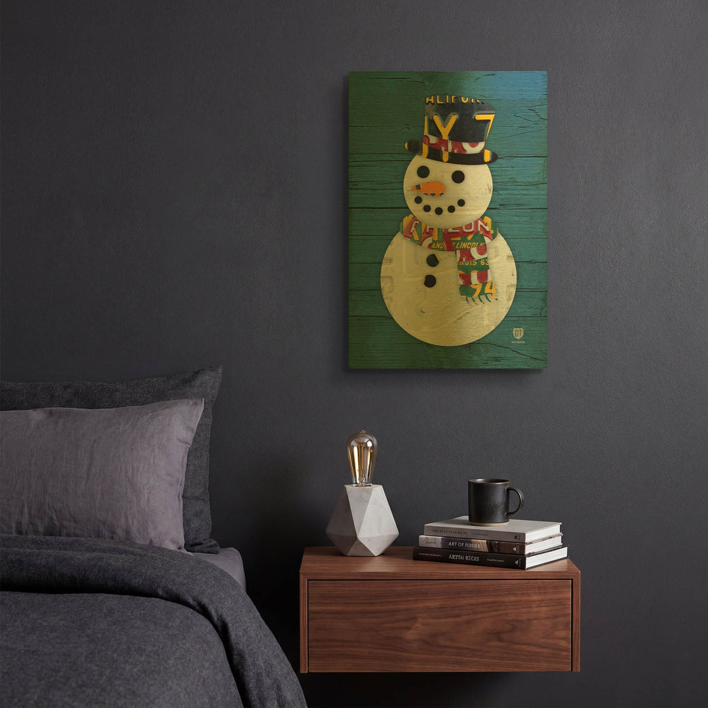 'Snowman' By Design Turnpike Gold Metal Wall Art