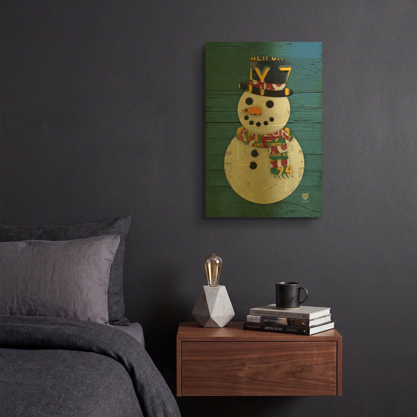 'Snowman' By Design Turnpike Gold Metal Wall Art