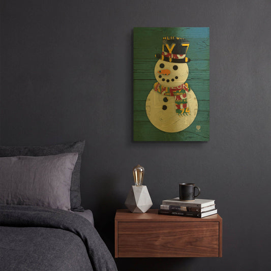'Snowman' By Design Turnpike Gold Metal Wall Art