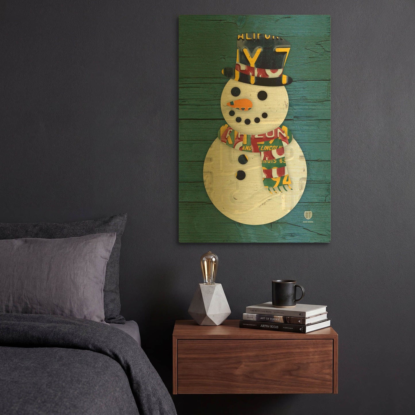 'Snowman' By Design Turnpike Gold Metal Wall Art