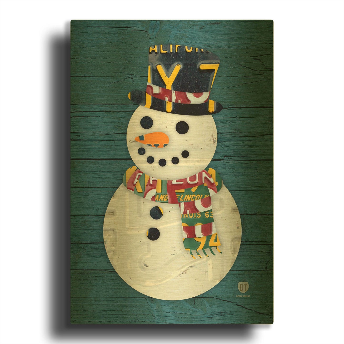 'Snowman' By Design Turnpike Gold Metal Wall Art