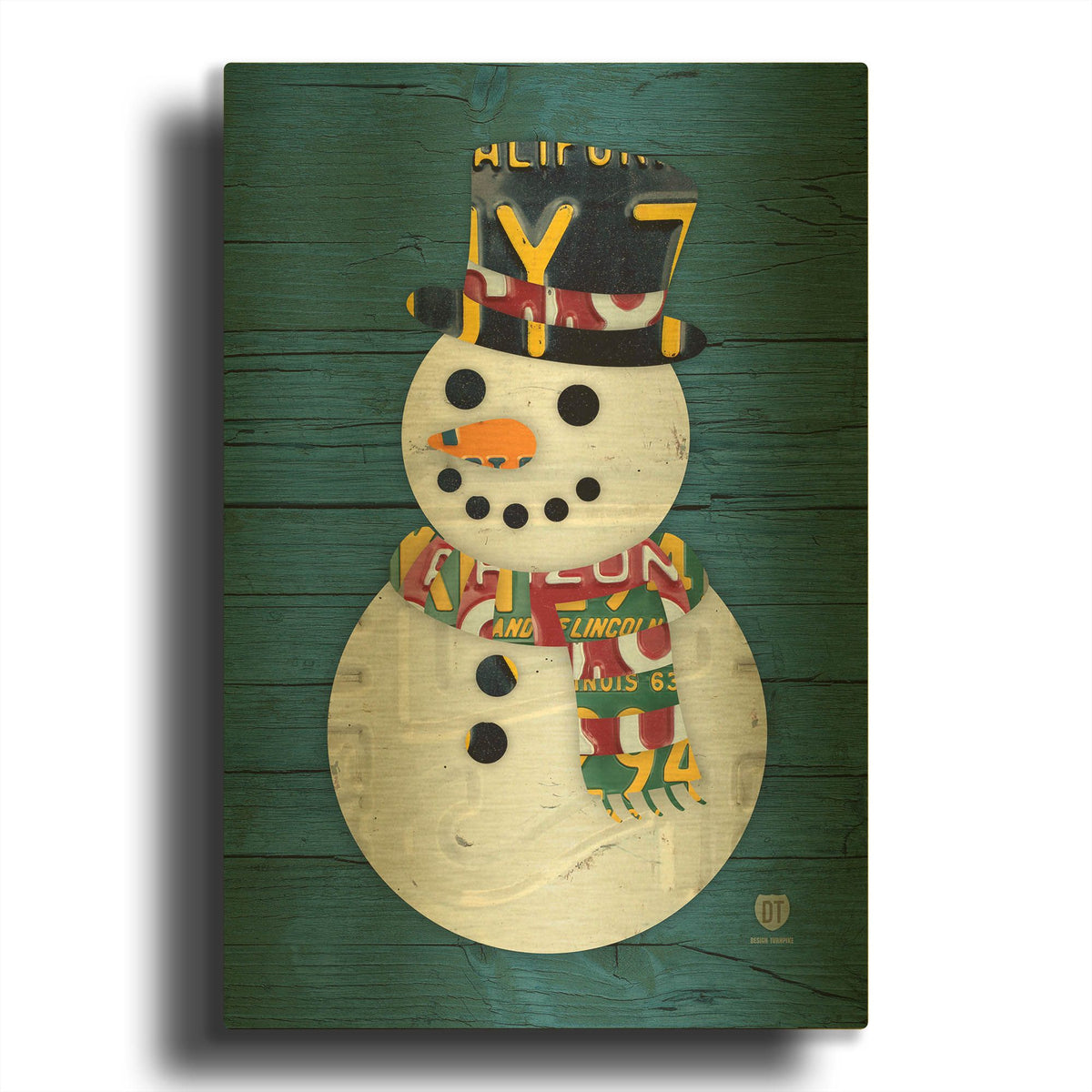 'Snowman' By Design Turnpike Gold Metal Wall Art