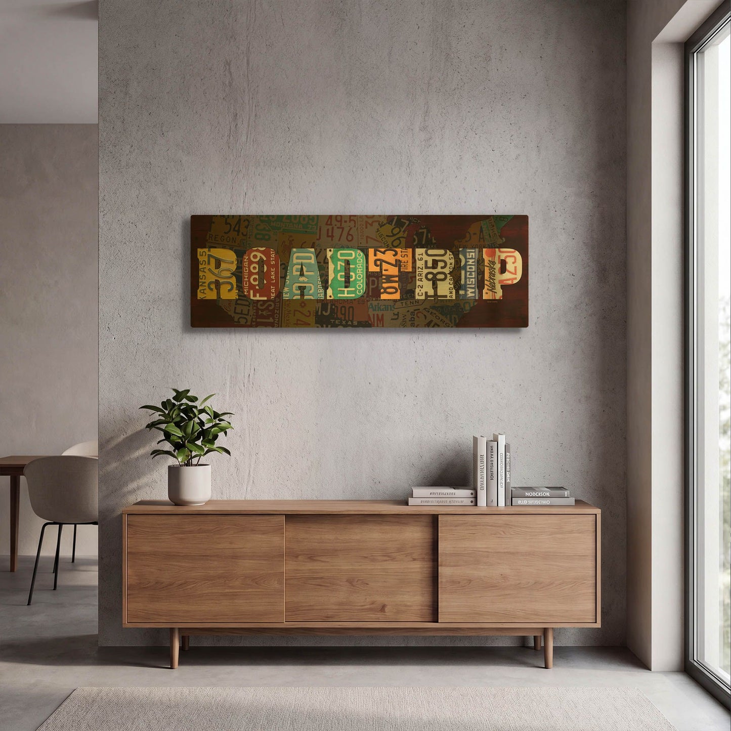 'Road Trip Lettering' By Design Turnpike Gold Metal Wall Art