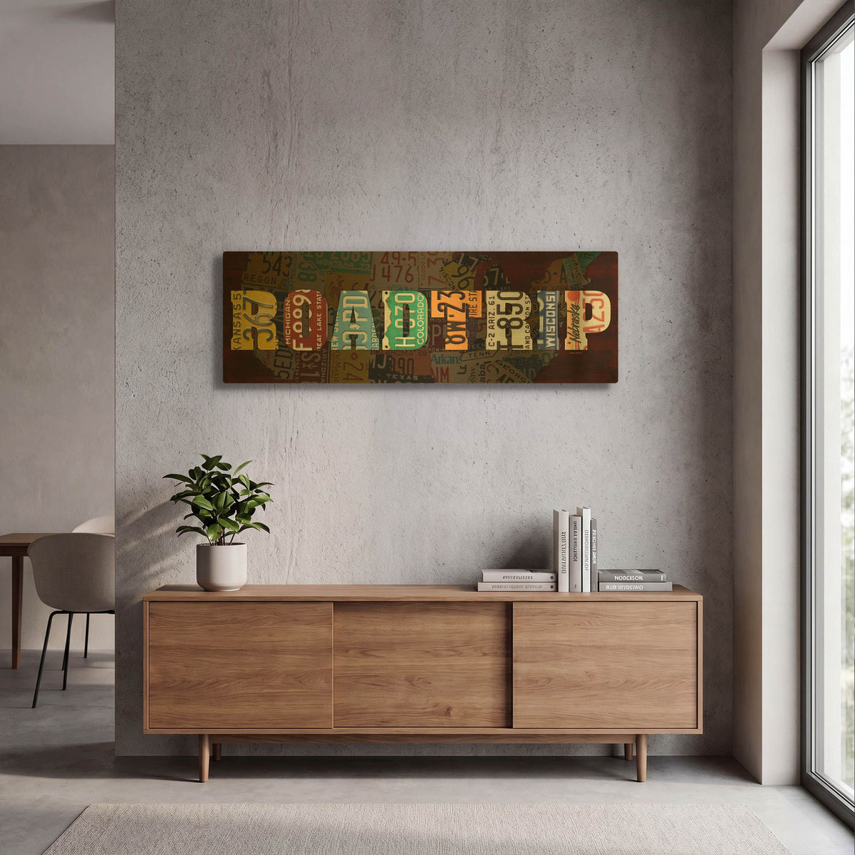 'Road Trip Lettering' By Design Turnpike Gold Metal Wall Art