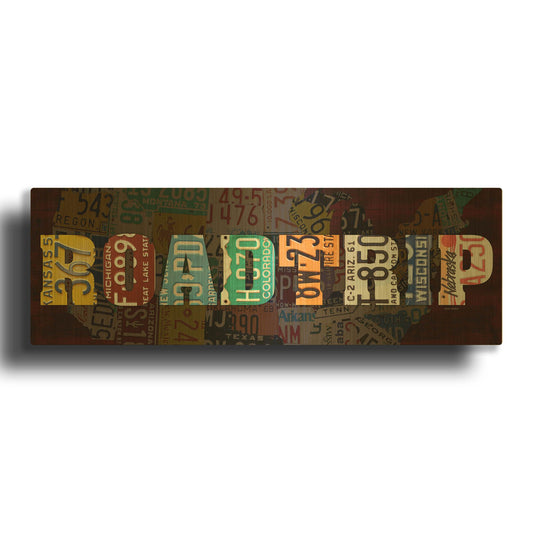 'Road Trip Lettering' By Design Turnpike Gold Metal Wall Art