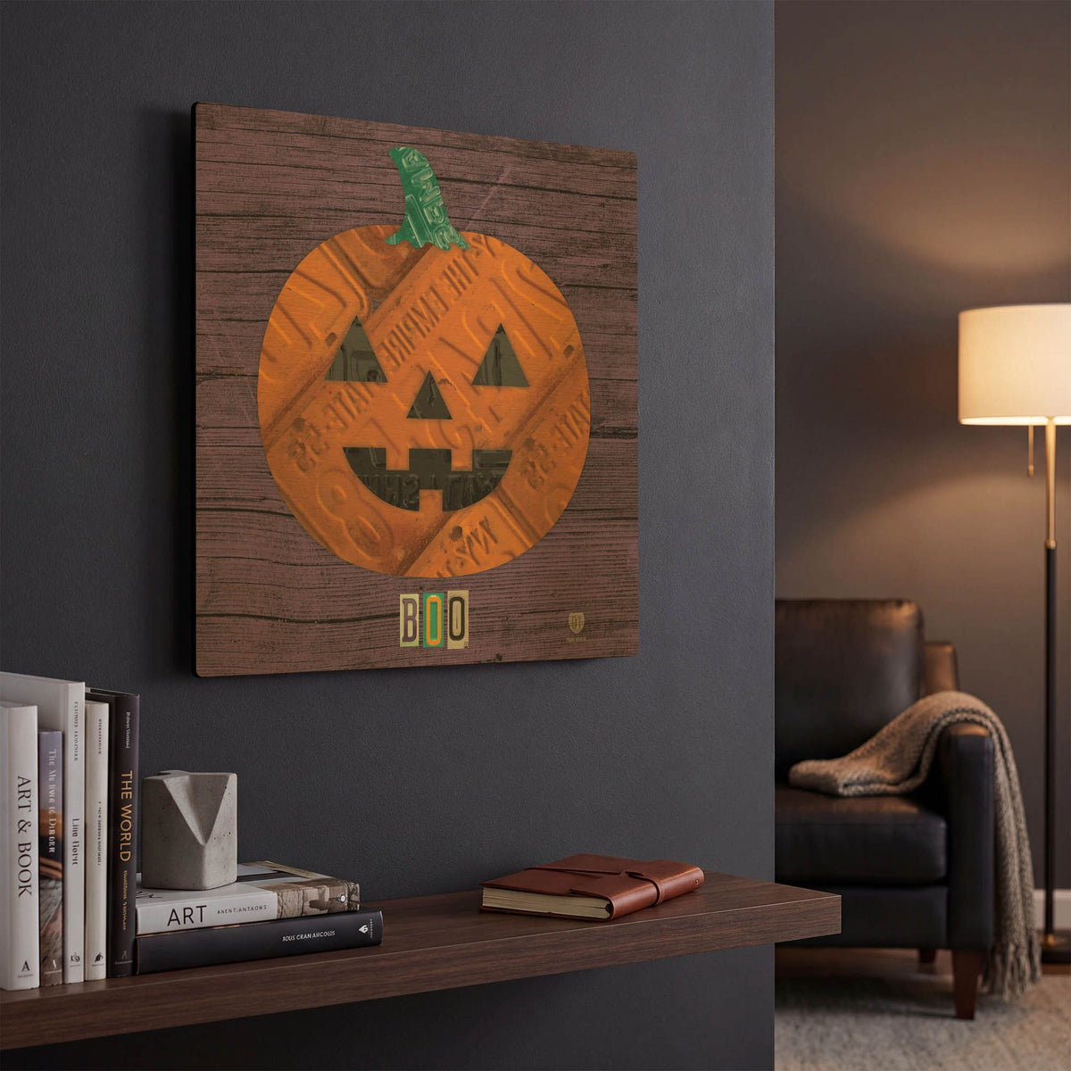 'Pumpkin' By Design Turnpike Gold Metal Wall Art