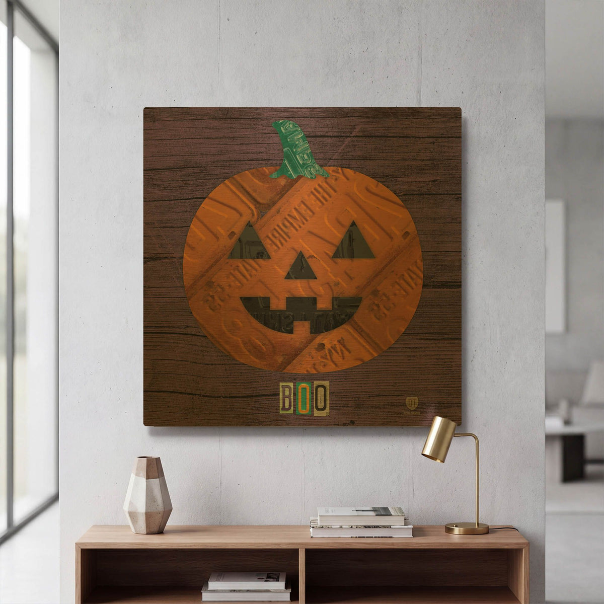 'Pumpkin' By Design Turnpike Gold Metal Wall Art