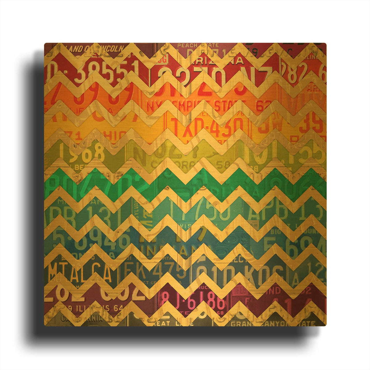 'Patterns In The Road 1' By Design Turnpike Gold Metal Wall Art